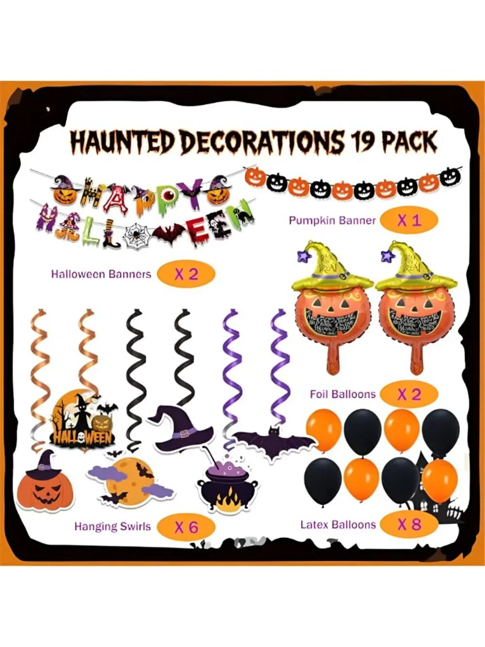 Halloween Decorations - 19 Pack Halloween Decor for Party Decorations